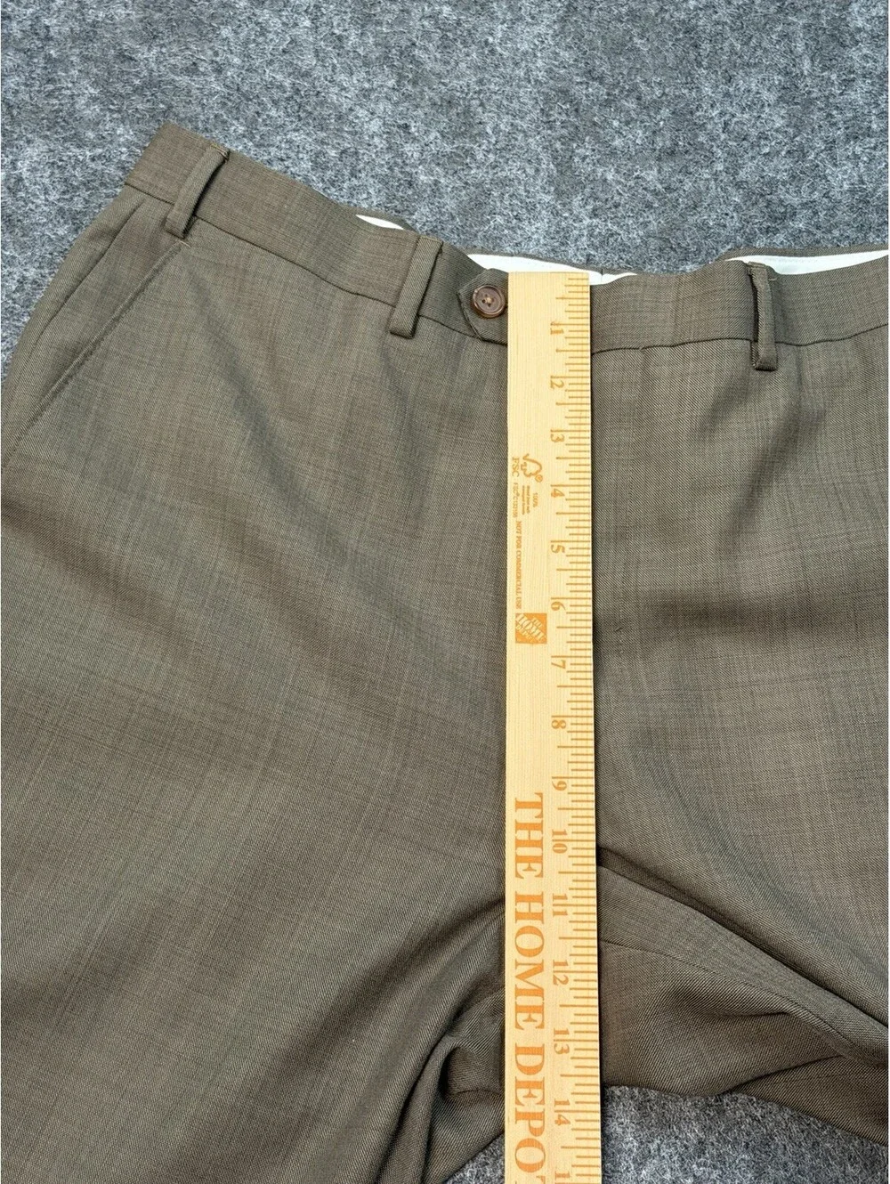 Lauren Ralph Lauren Mens 34x31 Brown Flat Front Wool Dress Pants Slacks
